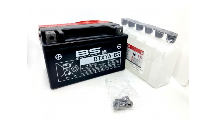 BATTERY BS YTX7A-BS ACID INCLUDED RC1-2-3