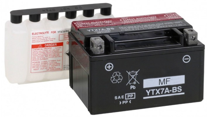 16- BATTERY  BS   YTX7A-BS   ACID INCLUDED     RC1-2-3