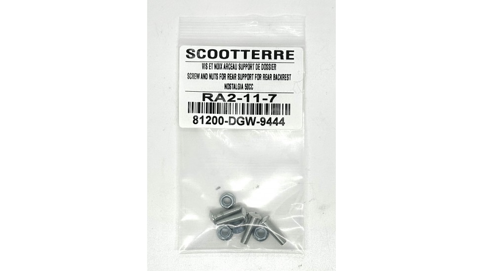 1B- SCREW AND NUTS FOR REAR SUPPORT FOR REAR BACKREST NOSTALGIA          RA2-11-7